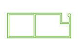 Alu Outward Sash Profile For Hinge Screening