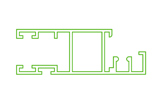 Aluminium Sliding Sash Profile (Tuba)