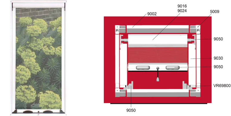 Vertical roller door